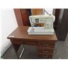 Image 1 : Singer Sewing Machine w Cabinet