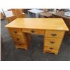 Image 1 : Wooden Desk- Maple 7 Drawers 30" x 48" x 22"