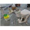 Image 1 : Electric Egg Cooker (New), Elec Grill, Crock Pot, Coffee Maker, & Glasses