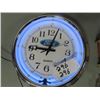 Image 3 : Modern Ford Neon Clock 14" Rd, Ford- Mustang Clock w Moving Mechanisms