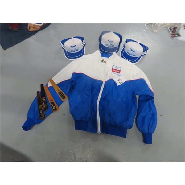 Wilton Ford  Jacket Size 44- Never Worn,  & 3 Wilton Hats, & 4 Wilton Letter Openers