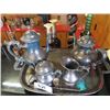 Image 2 : Silver Tea Set - 4 Pc w Tray