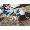 Image 2 : Aluminum 13' Boat w Evinrude 9.5HP Outboard