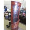 Image 2 : Corner Curved Glass China Cabinet 73"H x 12-34" W x 19"D