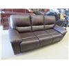 Image 1 : Brown Leather Reclining Couch