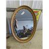 Image 3 : Oval Mirror & Pedestal Stand 22" x 16" X 11"