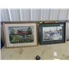 Image 1 : Fox Hunt Picture 21" x 27" & Needle Point Picture 24" X 33"
