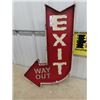 Image 1 : Modern Metal Exit Sign 33" H