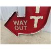 Image 2 : Modern Metal Exit Sign 33" H