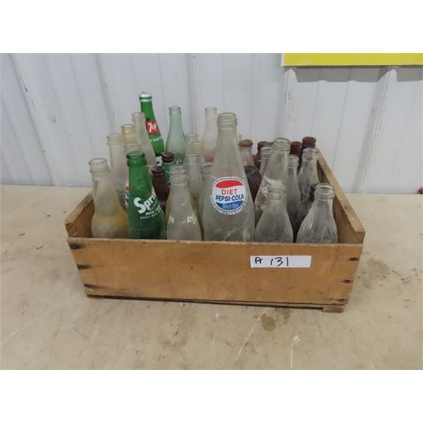 Over 25 Pop Bottles & Fruit Crate