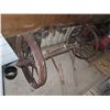 Image 1 : 2 Steel Wheel On Wooden Axle, 32 " Rd Wheel