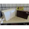 Image 1 : Wall Mount Cupboard & Wood Case 18" x 28" X 11"
