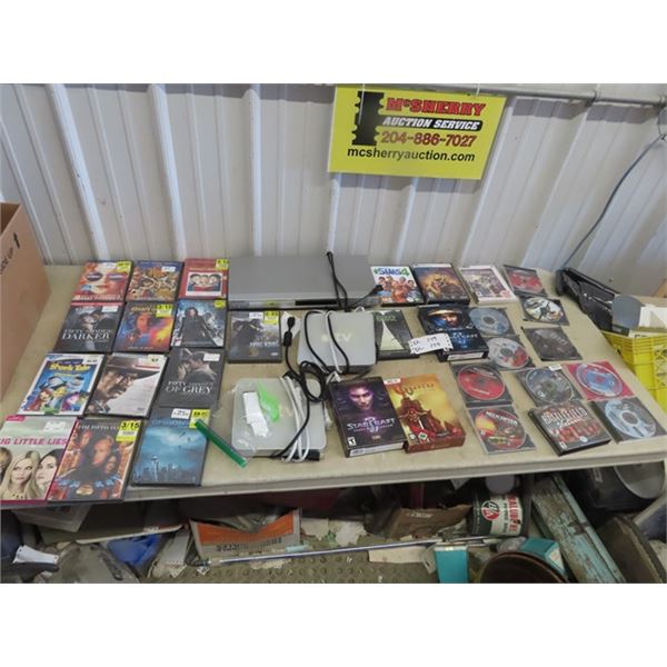 (DL) DVD Player - 13 Games, 2 Apple TV Consols, &  18 Games