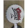Image 2 : (DL) Metal Bottle Cap Coors Light Sign 16" RD & 8 Ball Clock 12" RD