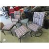 Image 1 : 5 Pc  Patio Set - Chairs, Ottoman , & Table