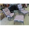 Image 3 : 5 Pc  Patio Set - Chairs, Ottoman , & Table