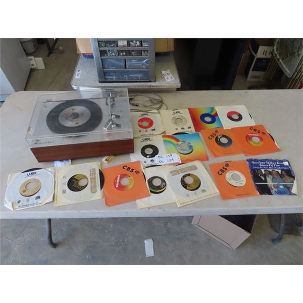 (DL) Telefunken Record Player- 12 - 45 Records
