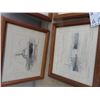 Image 2 : (DL) 4 Framed Pencil Art Of Various Boats By Edwards Goodall 11" x 14"