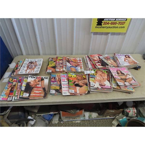 Approx 71 Penthouse & Hustler Magazines 2000 (Year) & Up