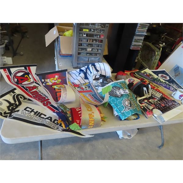 Sports Pennants, Dancy Gabe w Beard, Jets Poster Cups, Plus More!