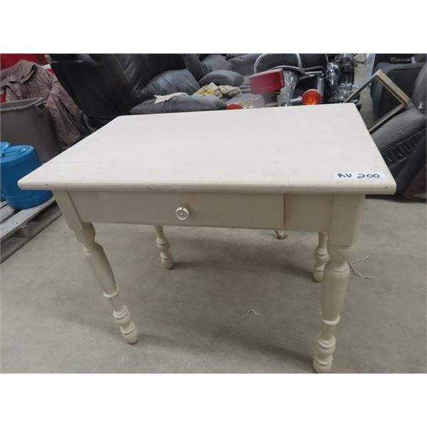 Painted Table w Drawer 30"H 34" W 20"D