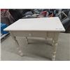 Image 1 : Painted Table w Drawer 30"H 34" W 20"D