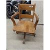 Image 1 : Wooden Swivel Office Chair