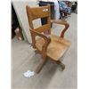 Image 2 : Wooden Swivel Office Chair