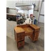 Image 1 : Vanity Dresser w Stool & Headboard 28"H x 37" W x 16"D , Plus Mirror 28" x 32"