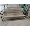 Image 1 : Swinging Yard Bench - Metal Frame & Wood 72" W