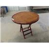 Image 1 : Bamboo & Wicker  Folding Table 28"H & 28" RD