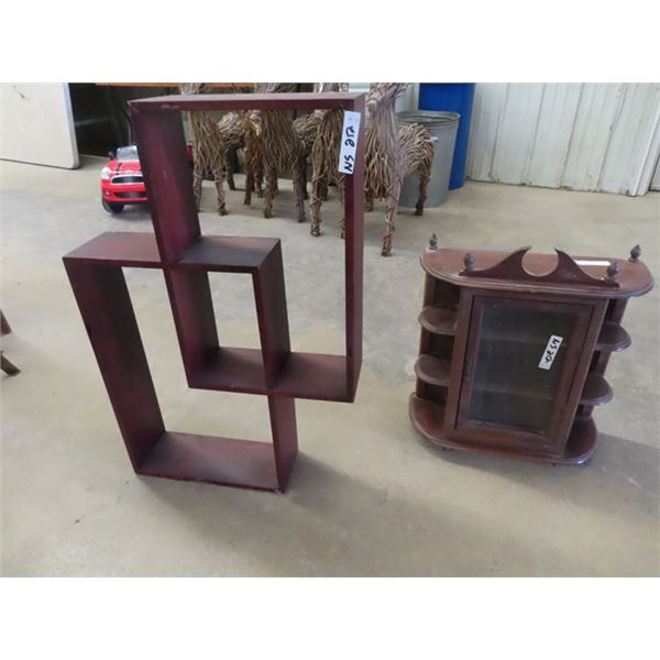 Wall Mount China Cabinet -21 "H 20"W 8" D & Shelf