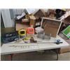 Image 1 : Tackle Box W Tackle, Minnow Pail & Trap, Fishing Rod , Plus More!