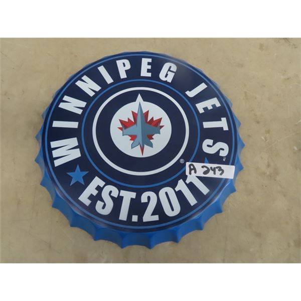 Wpg Jets 16" Rd Metal Sign