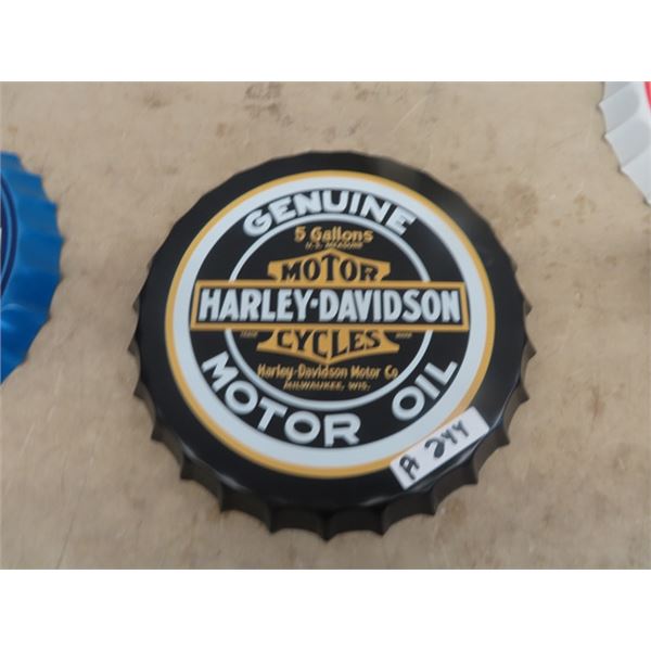 Metal Harley Davidson 16" RD Sign