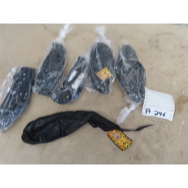 6 New Leather Biker Head Wraps