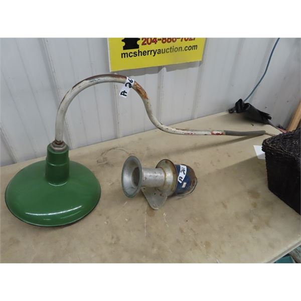 Porc Light - Base is 12"RD & Auto Horn