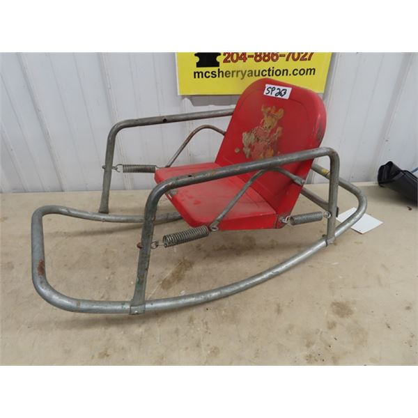 Vintage Toddler Metal Rocking Chair