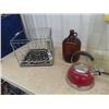 Image 3 : Wine Carboy, Jug, Whistle Kettle