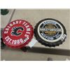 Image 1 : 2 Metal 16" Rd Signs- 1) Calgary Glames  & 1) Harley Davidson