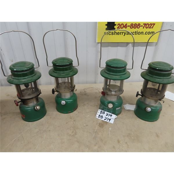 4 Coleman Lanterns - 3 Are Mdl 335 & 1 is 321C