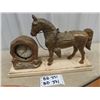 Image 2 : Horse Mantle Clock, (Poor Cond) & 2 Talking Fish Wall Ornaments