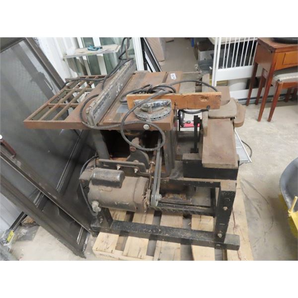 Atlas 4" Planer, w Atlas Table Saw, Both Mounted To Same Stand