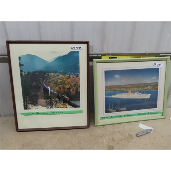 CN Rail Picture 23" x 27" , Painting By Chelsey Bonestell 22" x 25"