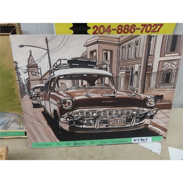 Original Oil On Canvas, By Eddy Hernadez 18" x 24"