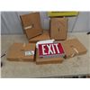 Image 1 : 6 New Exit Lights 7.5" x 12"