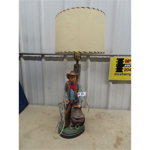 Cowboy Lamp 33" H