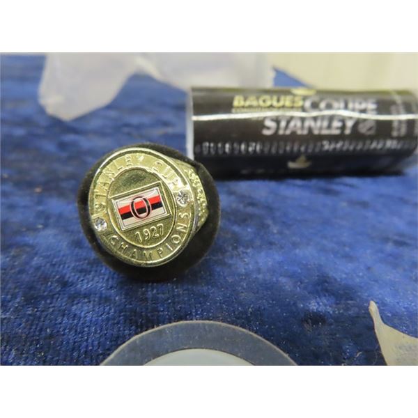 2 Stanley Cup Rings (Reproductions) 1927 Ottawa  & 2001 Colorado