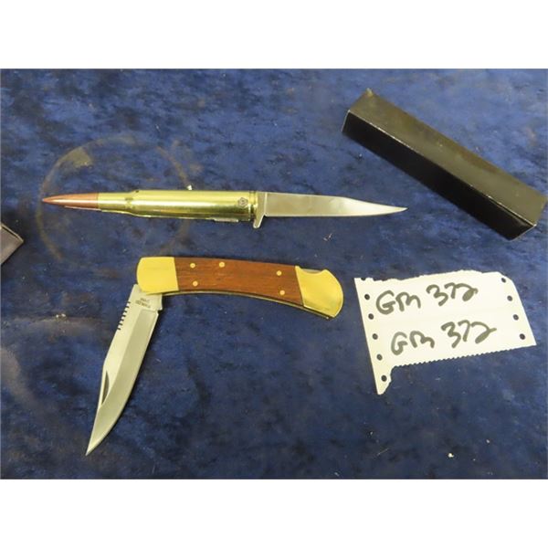 2 New Buck Knifes - 1 is Like a 50 Cal Bullet