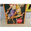 Image 3 : 1948 Coca Cola Carousel Girl Cardboard Sign 38" X 22.5"